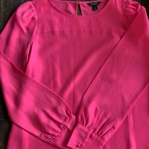 J. Crew hot pink blouse